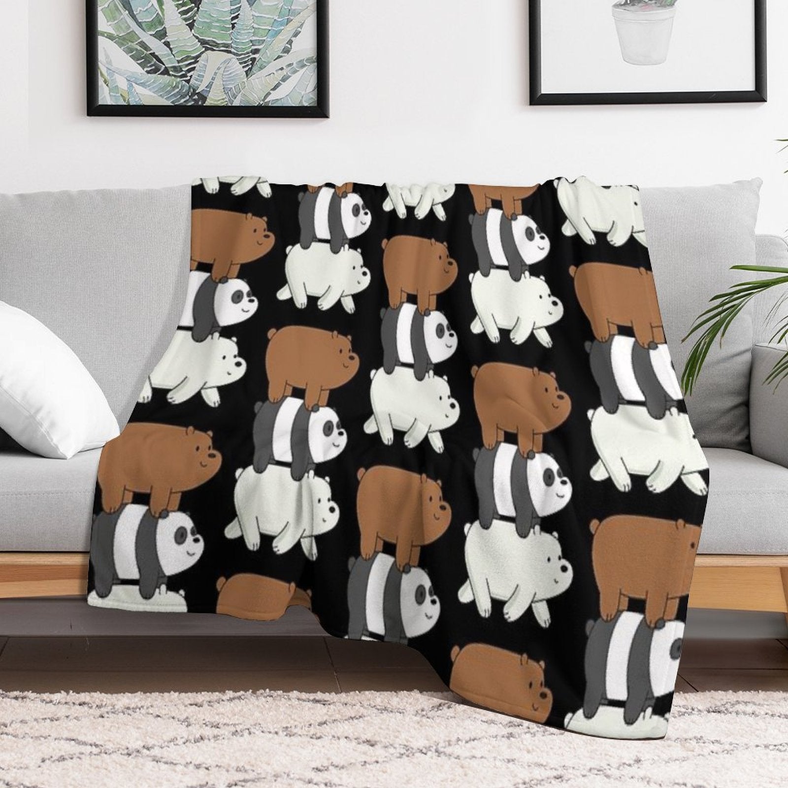 We Bare Bears Lightweight Throw Blanket