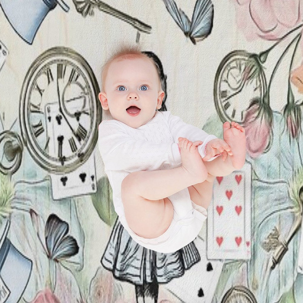 Alice In Wonderland  Collage Shrink-resistant Throw Blanket