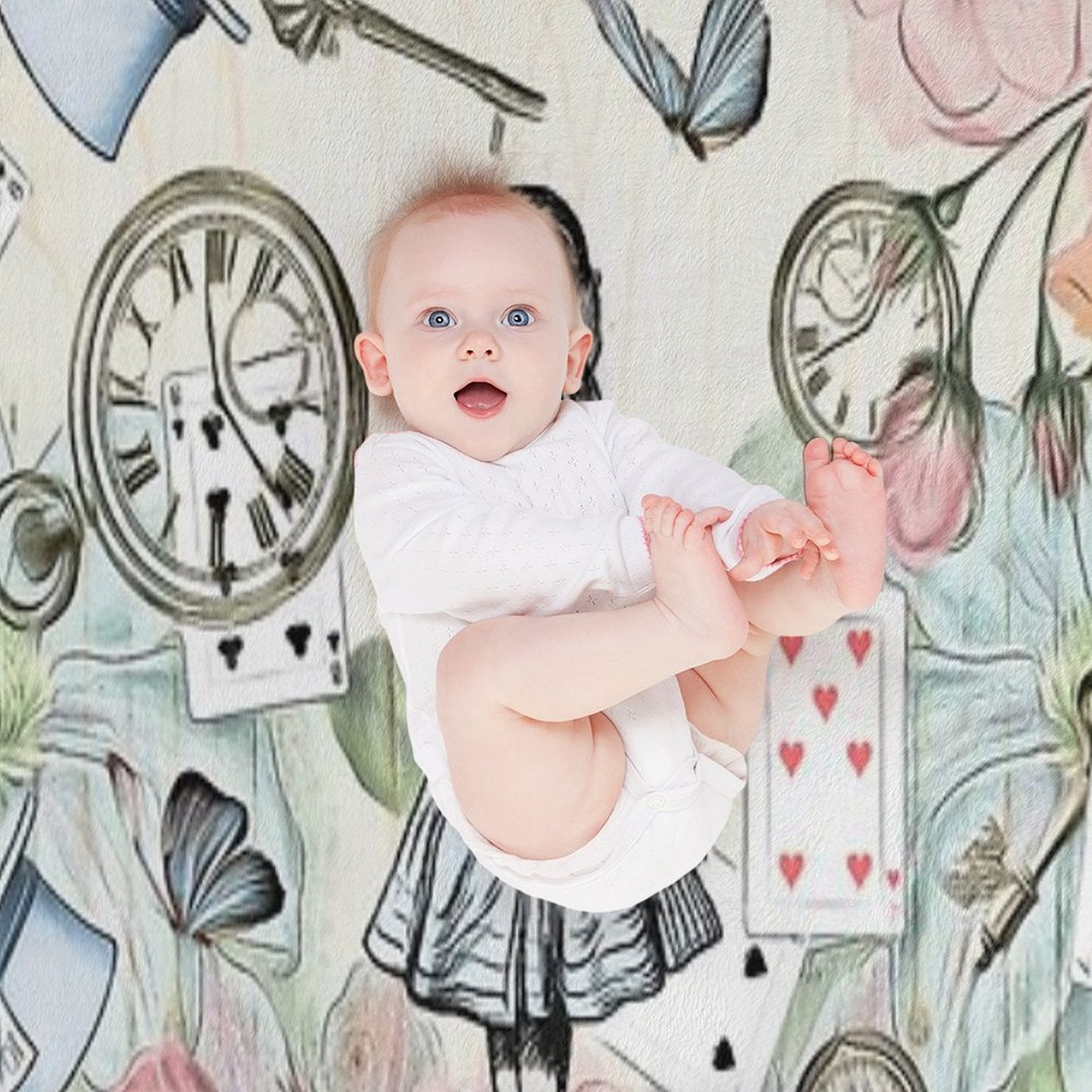 Alice In Wonderland  Collage Shrink-resistant Throw Blanket