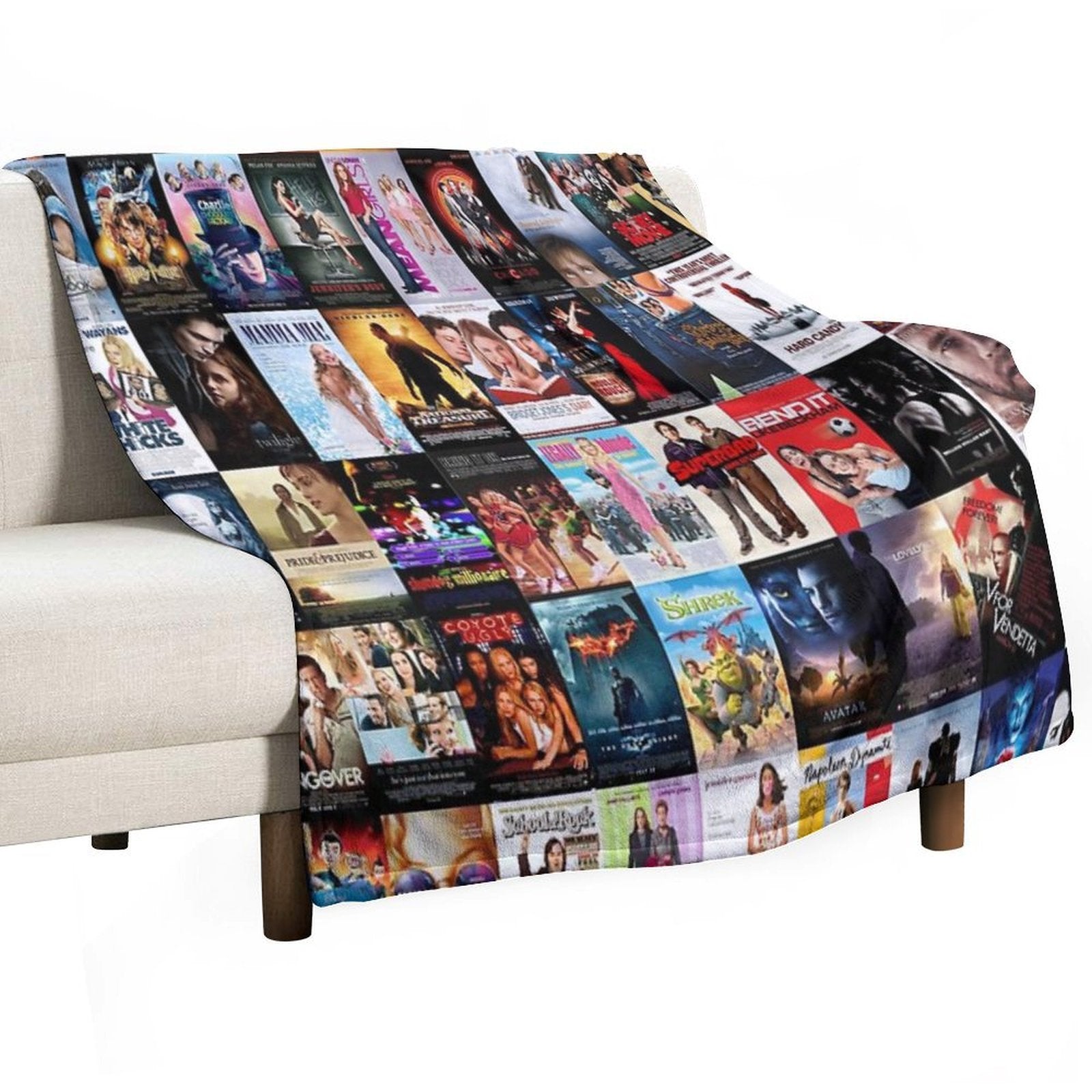 00s Movies Collage Durable Throw Blanket