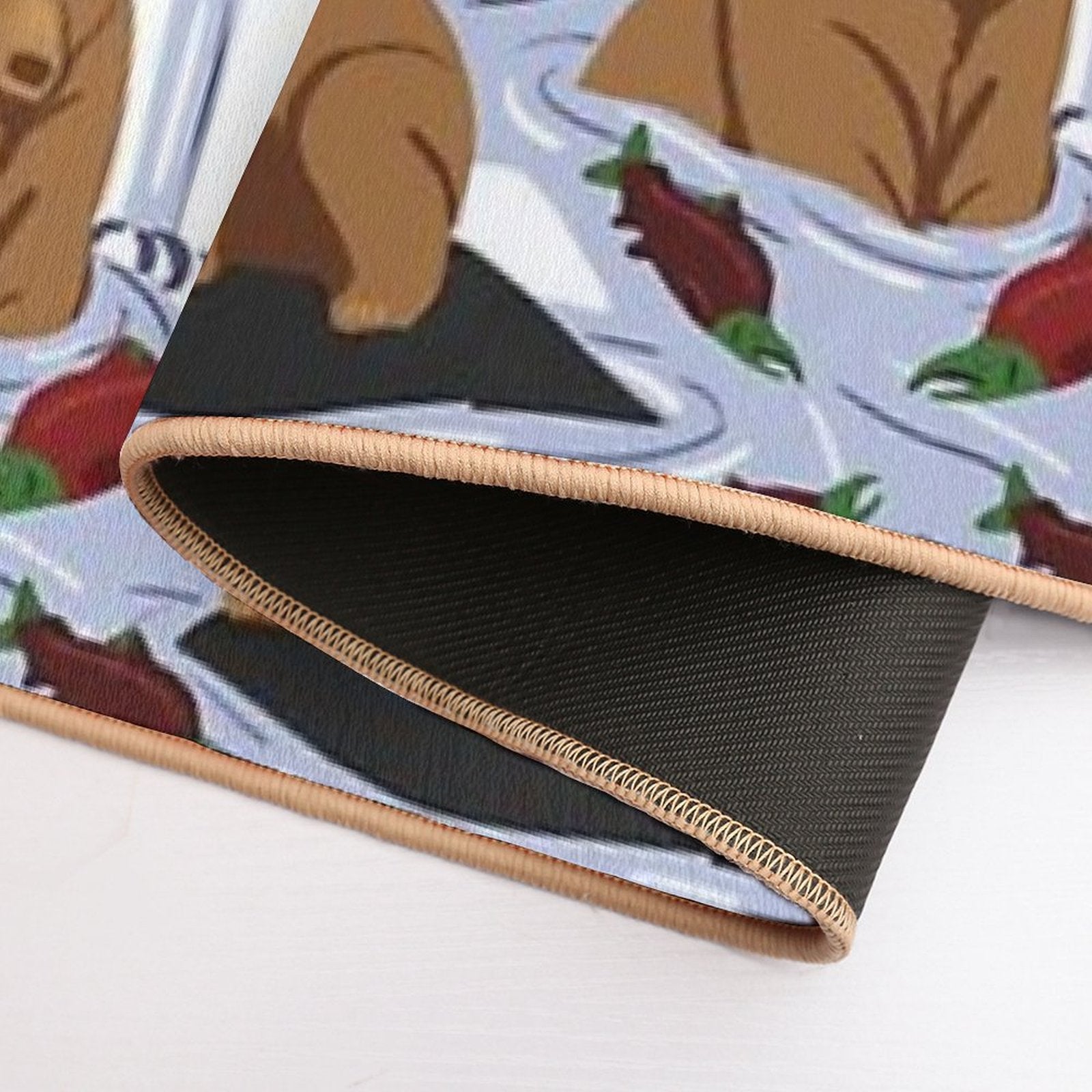Katmai Bears Repeating Pattern  Stain-Proof Bath Mat
