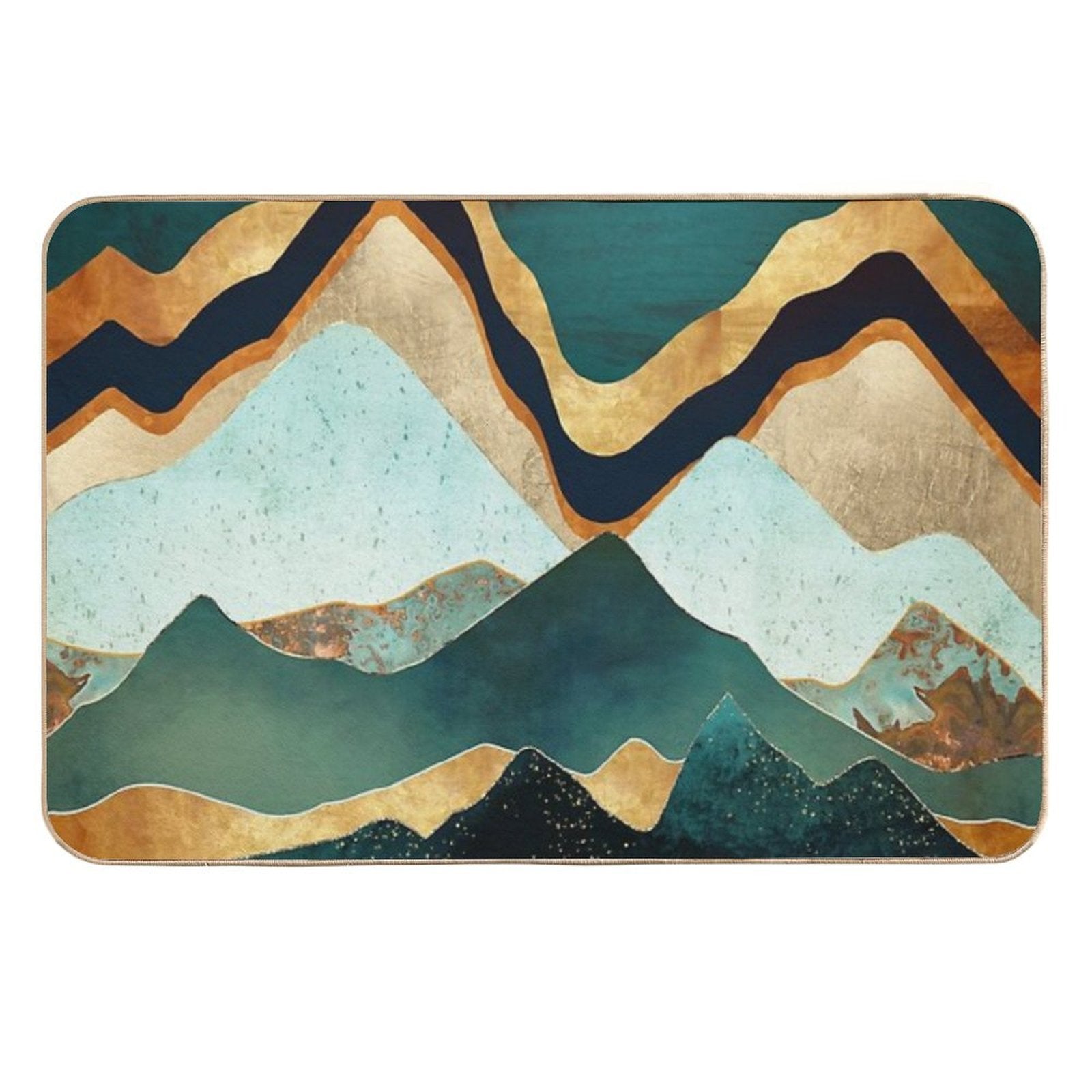 Velvet Copper Mountains  Easy To Clean Bath Mat