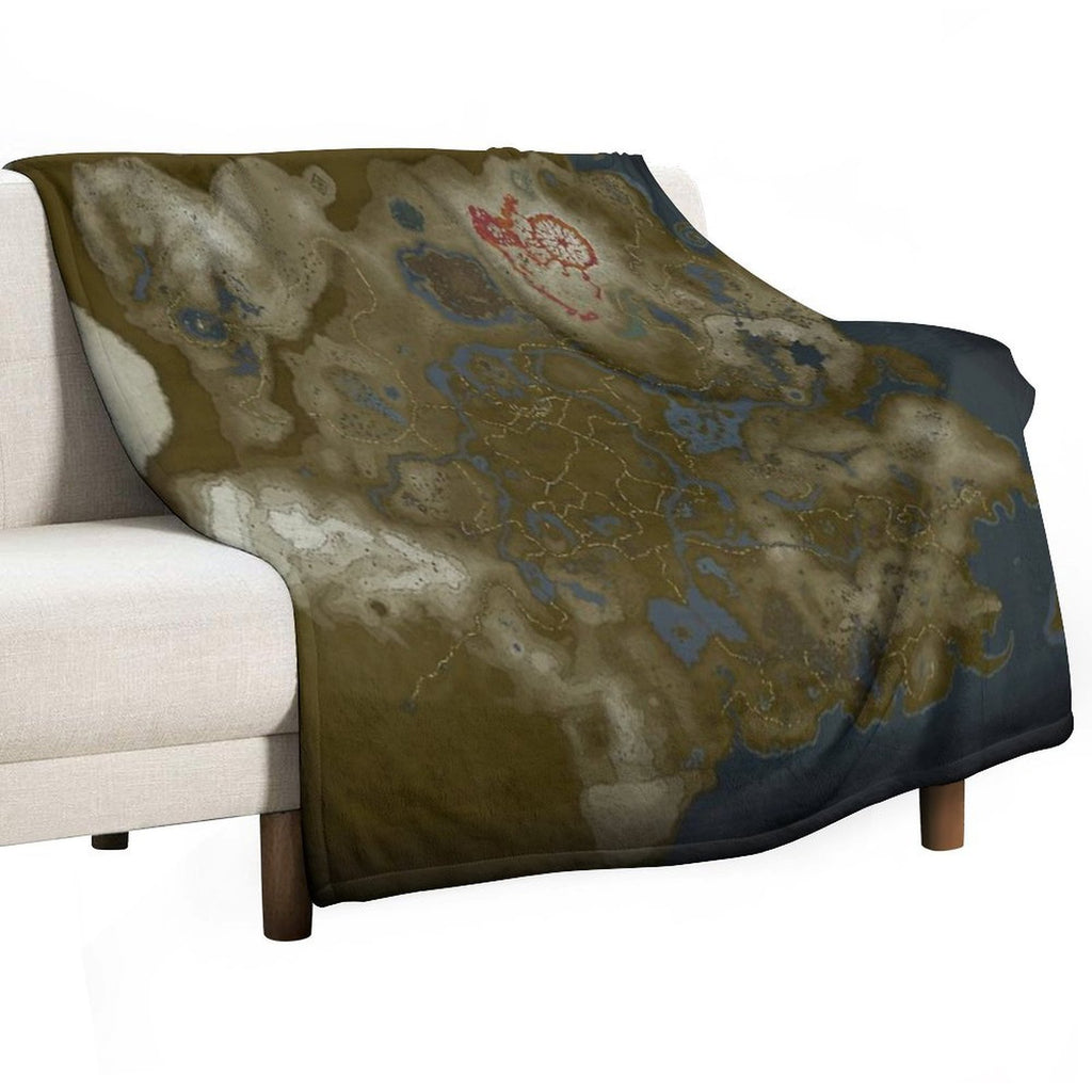 LoZ BOTW Map Shrink-resistant Throw Blanket
