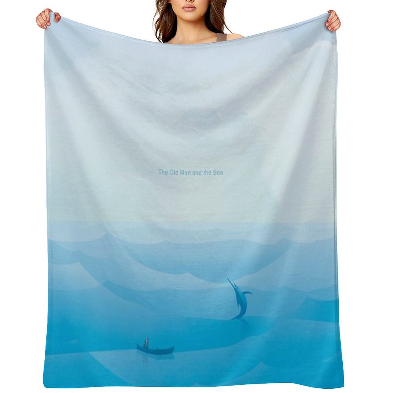 Ernest Hemingway - The Old Man And The Sea Literary Art for Book Lovers Velvety-soft Throw Blanket