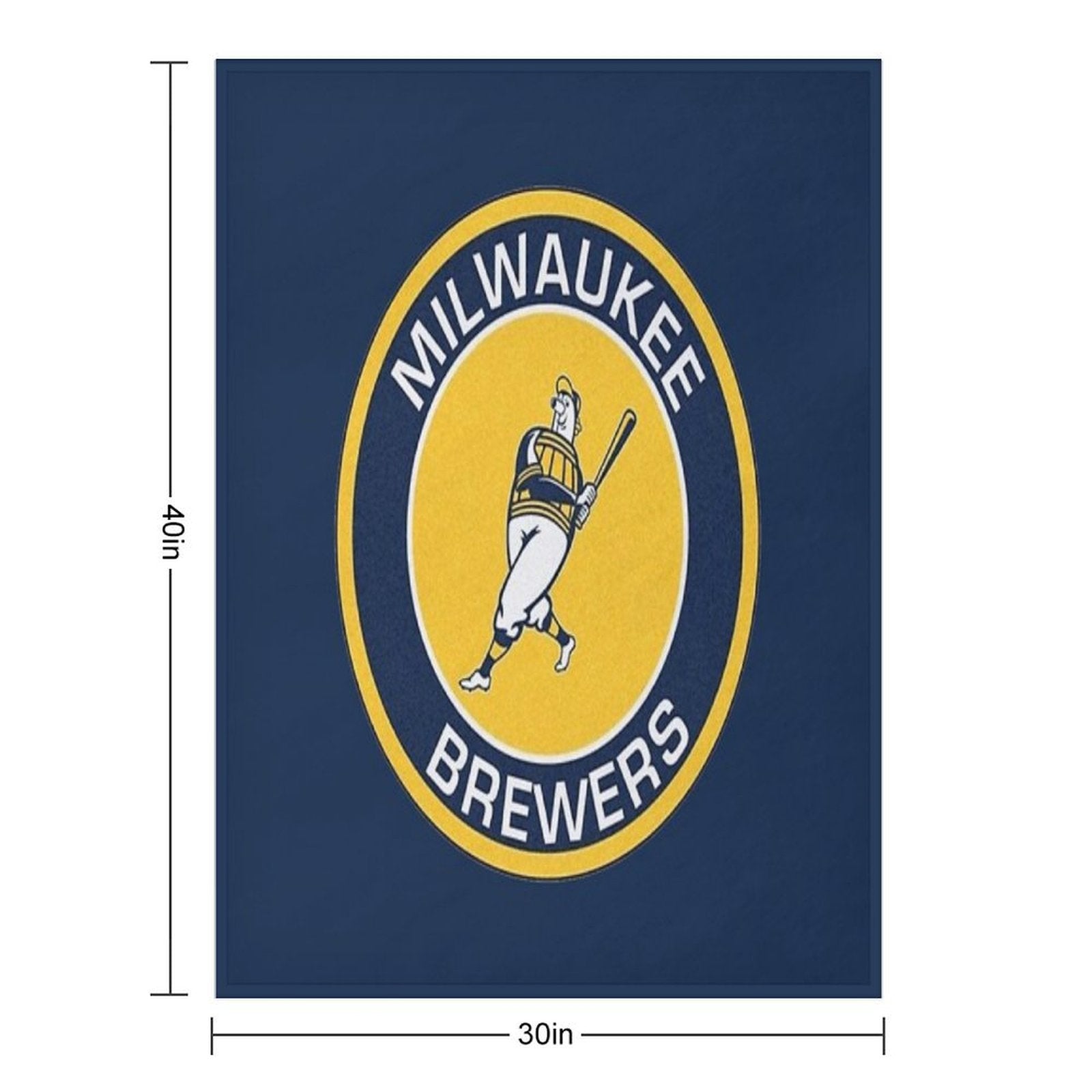 Best of Brwer of Milwaukees Logo Quick-dry Throw Blanket
