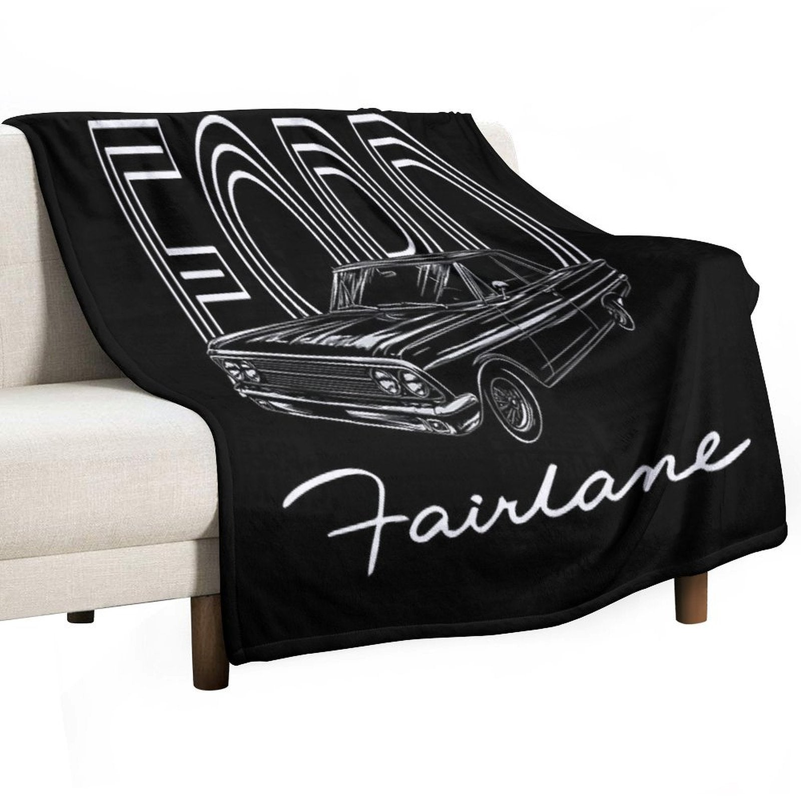 White Fairlane Lightweight Throw Blanket