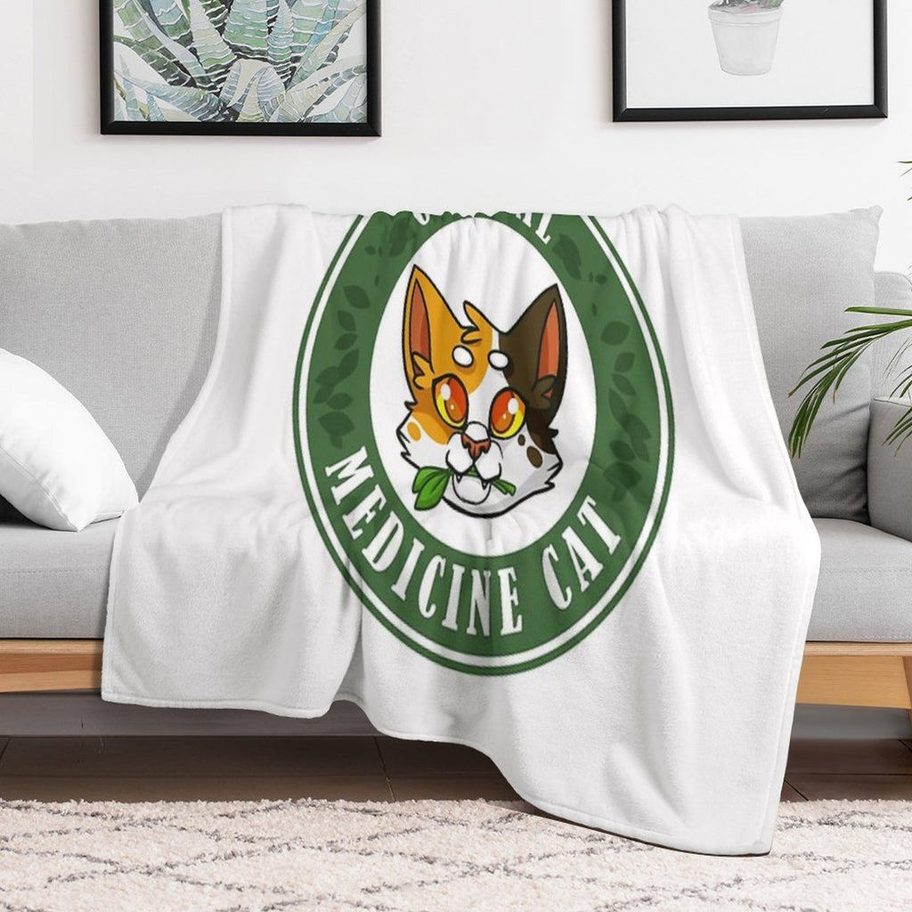 Official Medicine Cat - Warriors Badge Gift-ready Throw Blanket