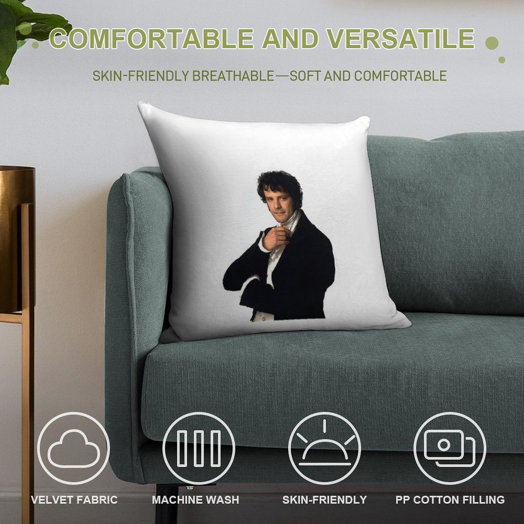 Colin Firth As Mr Darcy in Pride & Prejudice Soft Skin-Friendly Throw Pillow