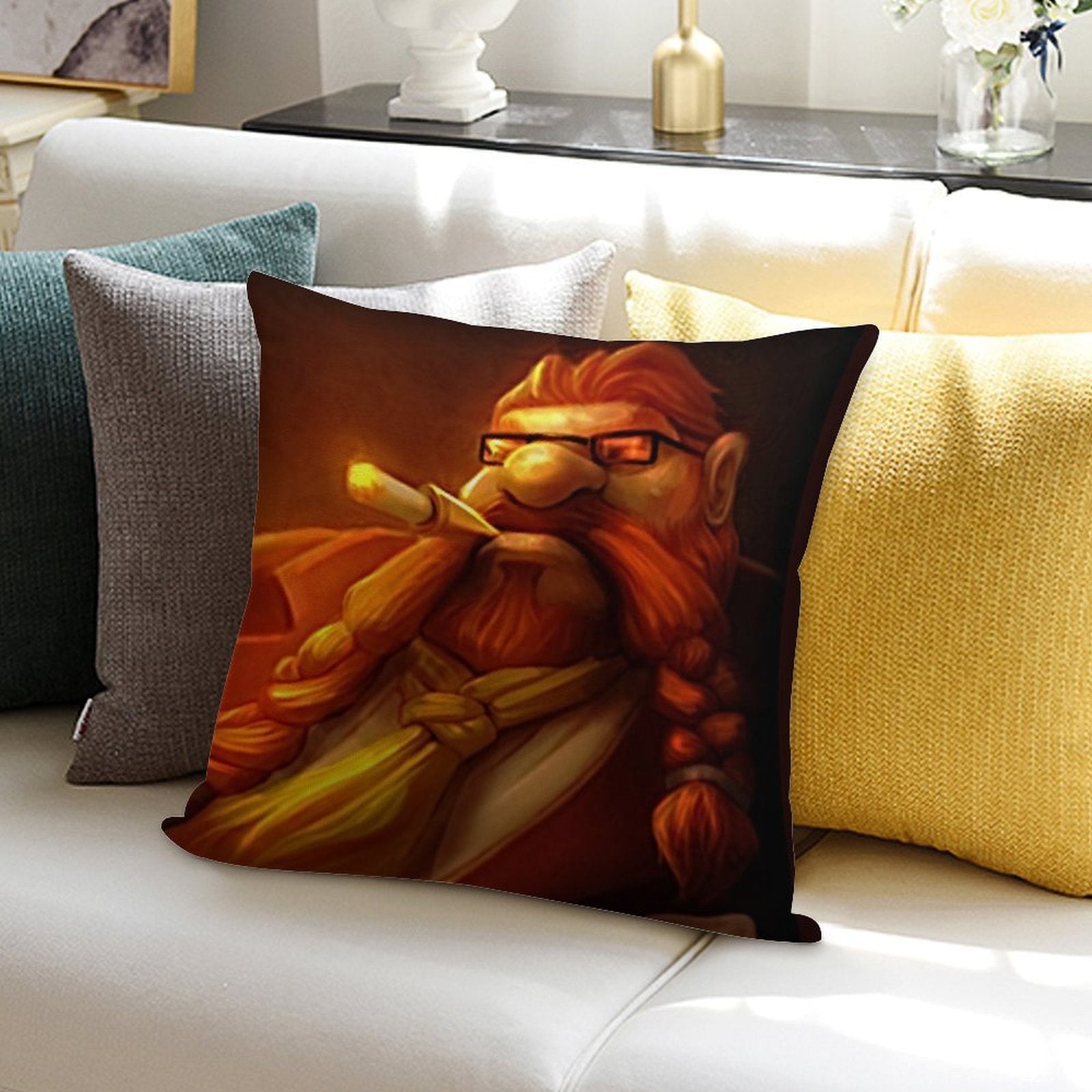 Gragas Alpha Male Soft Hidden Zipper Throw Pillow