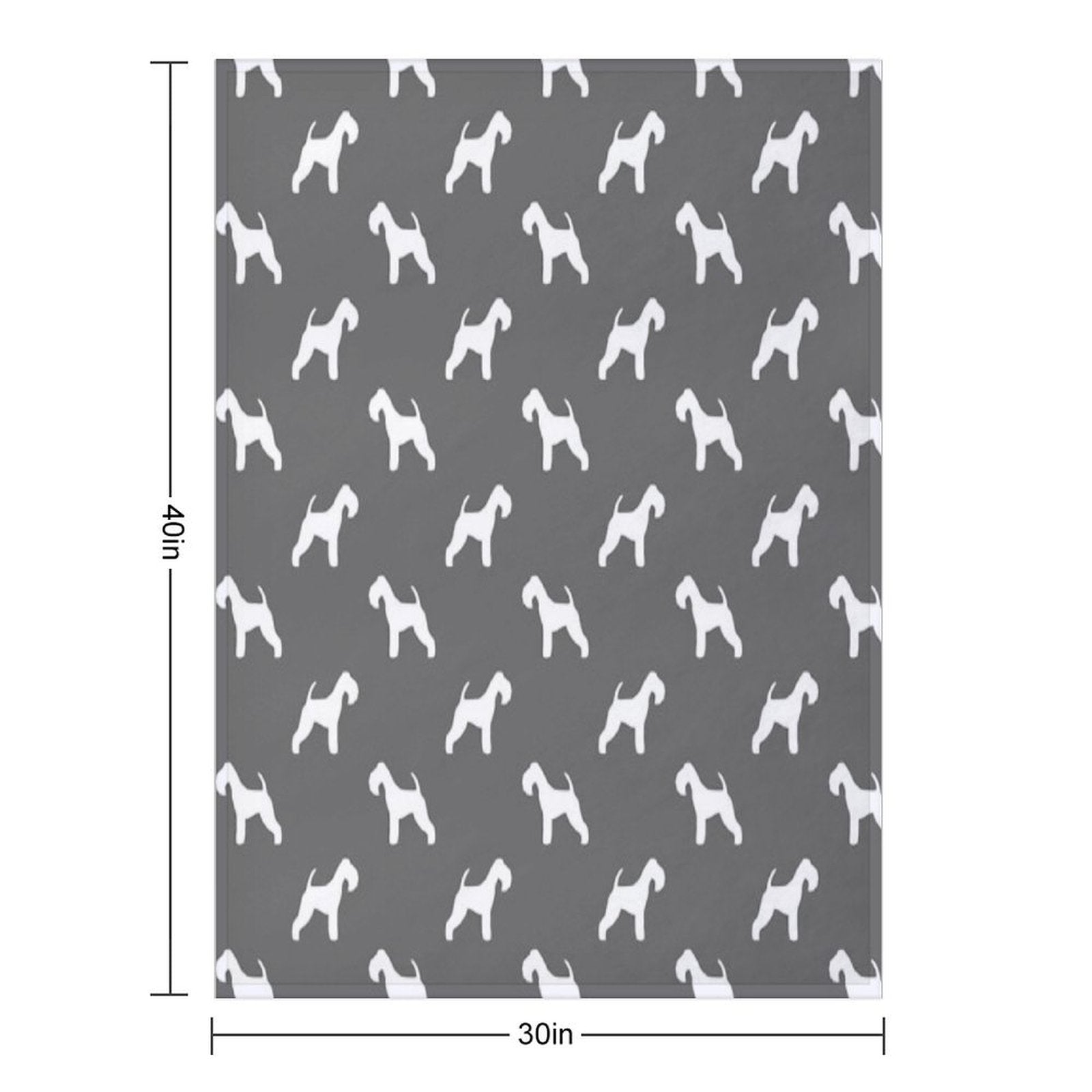 Lakeland Terrier Silhouette(s) Shrink-resistant Throw Blanket