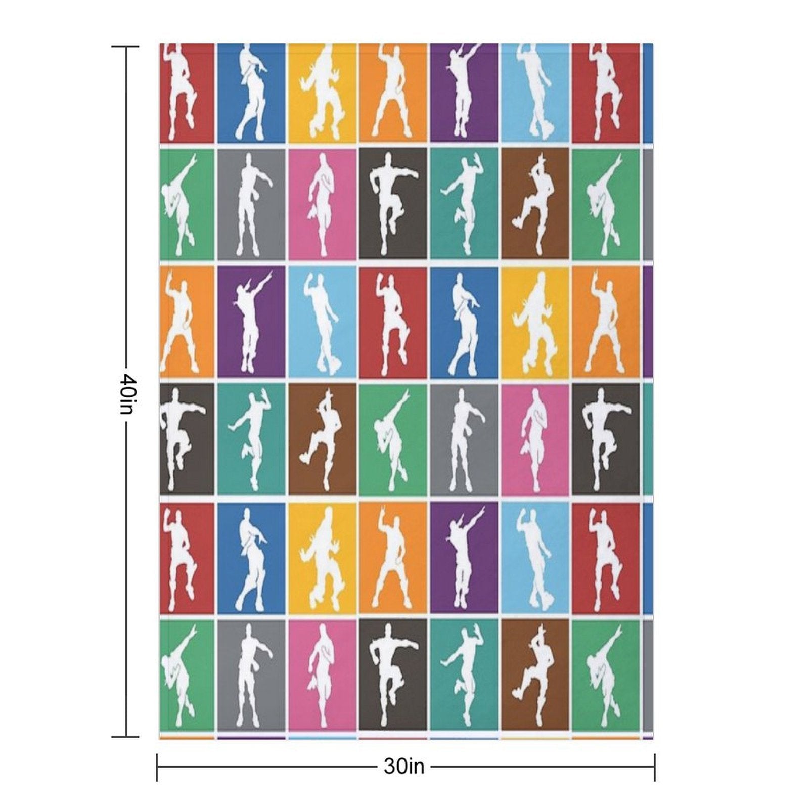 Battle Royale Victory Dance Rainbow Lattice Funny Easy Care Throw Blanket