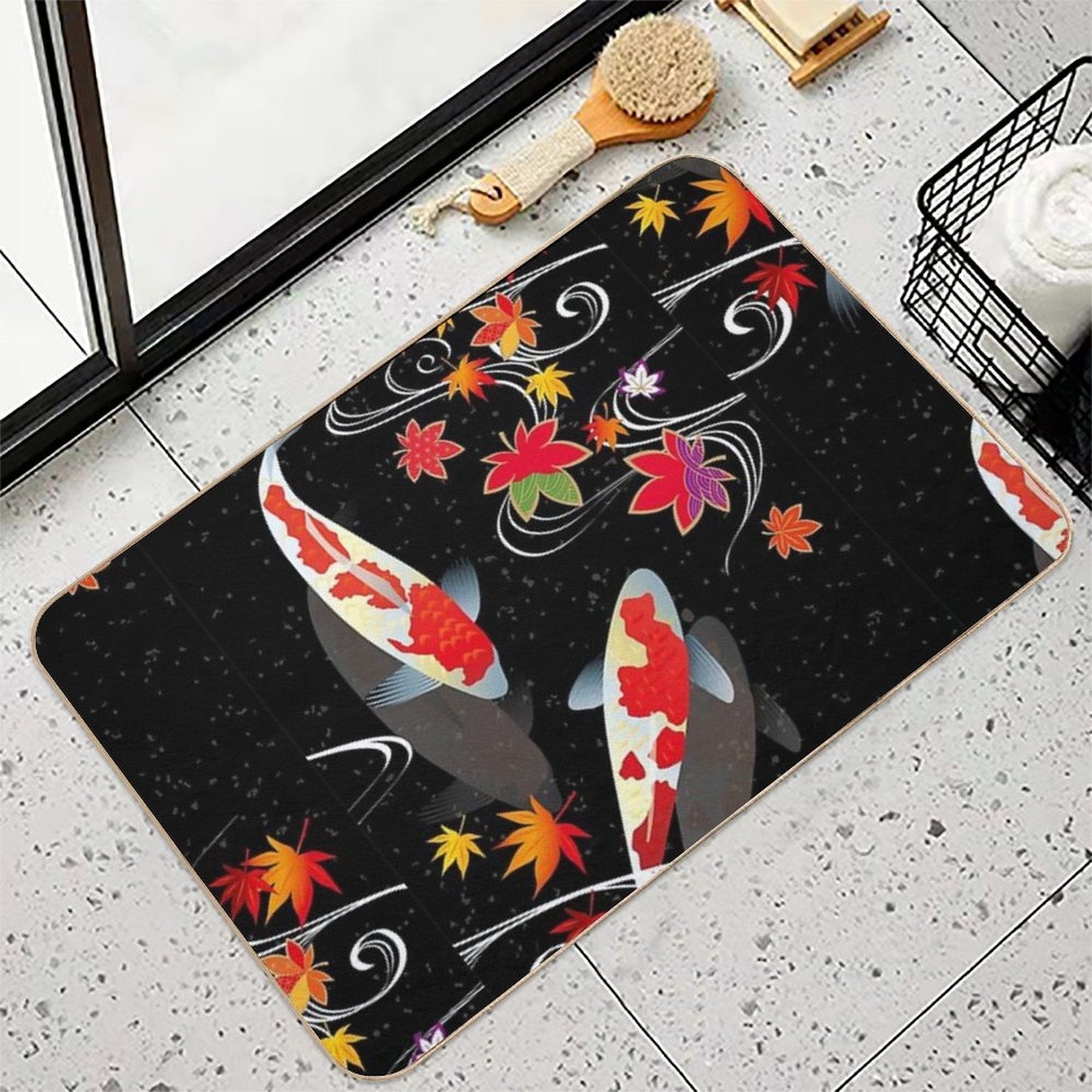 Japanese Koi  Long-Lasting Bath Mat