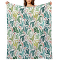 Dragon Fire Turquoise & Green Travel-friendly Throw Blanket