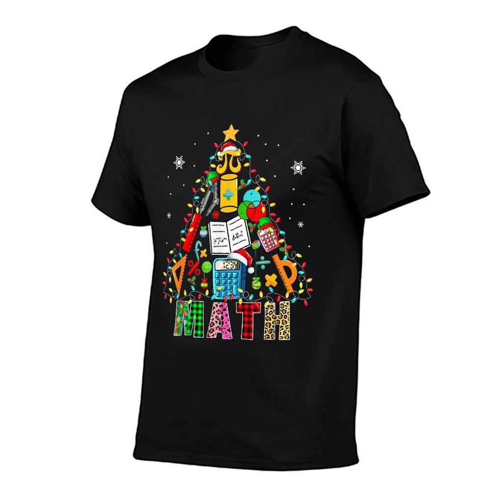 Math Santa Elf Teaching Tools As Christmas Tree Colourful  Fade-proof Color T-Shirt