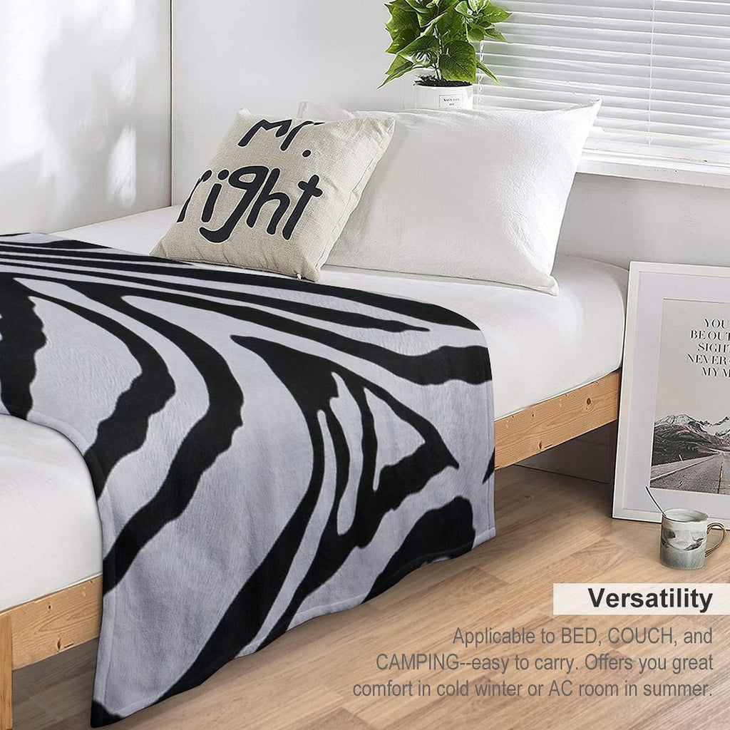 Zebra Pattern Easy Care Throw Blanket