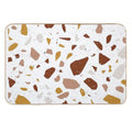 Terrazzo Stone Pattern (Terracotta + Mustard)  Slip-Resistant Bath Mat