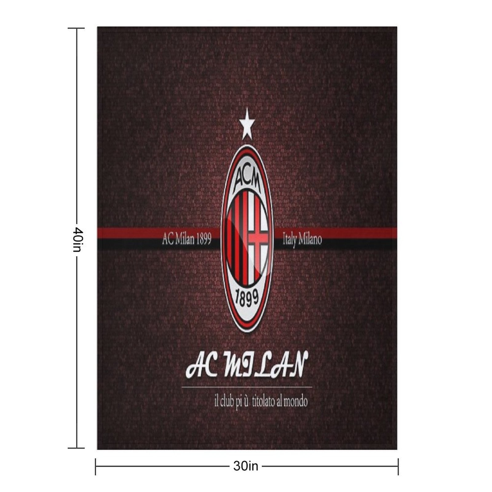 CLASSIC AC MILAN Comfort Throw Blanket