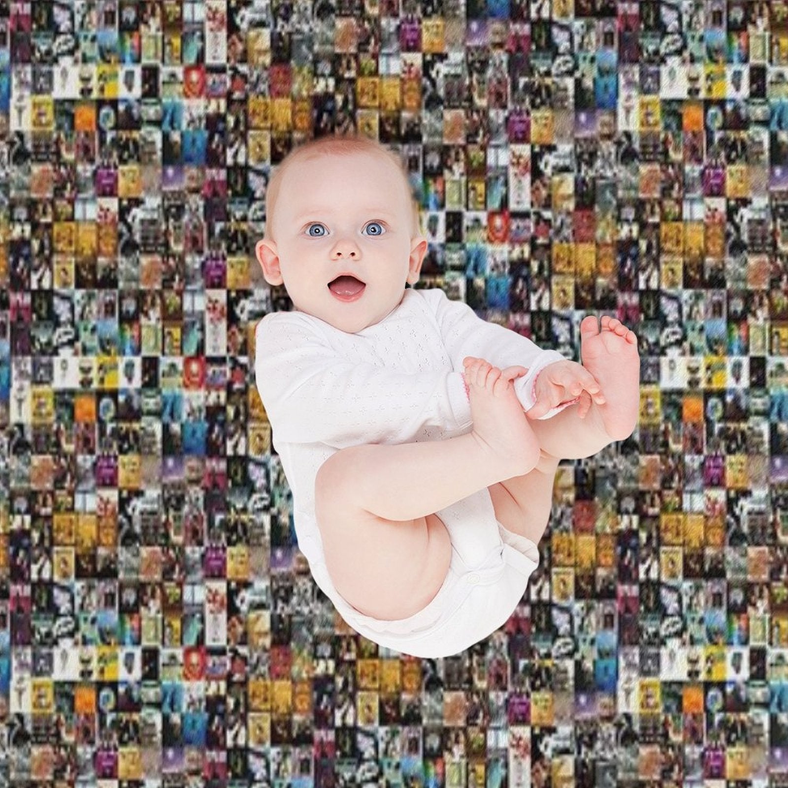 Music Cover Montage Old Lightweight Throw Blanket