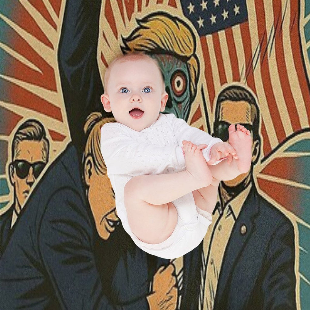 They Live Trump Assassination Parody Versatility Throw Blanket