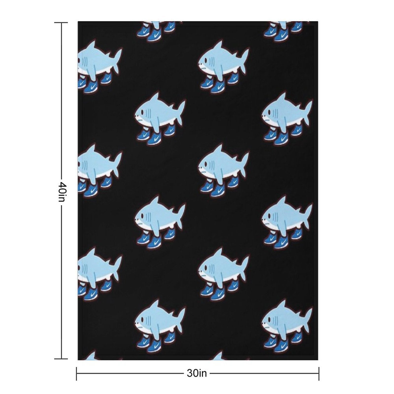 Cute Tralalero Tralala (Italian Brainrot) Shrink-resistant Throw Blanket