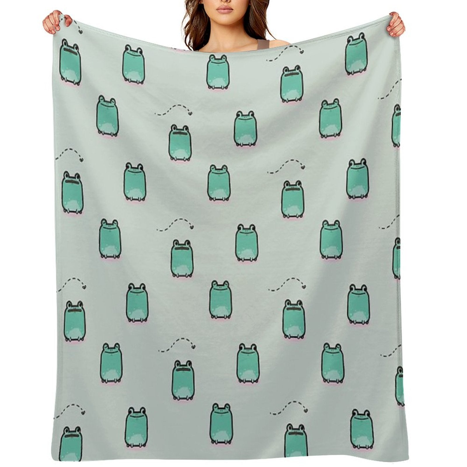 Cute Frogs Multi-functional Throw Blanket