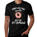 Funny 50th Birthday Donut Fifty Years Old Joke Gift  Trendy Pattern T-Shirt