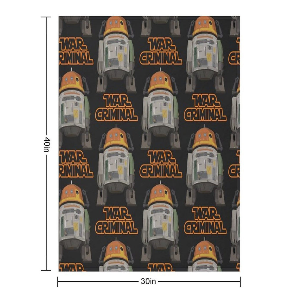 Chopper War Criminal Sustainable Throw Blanket