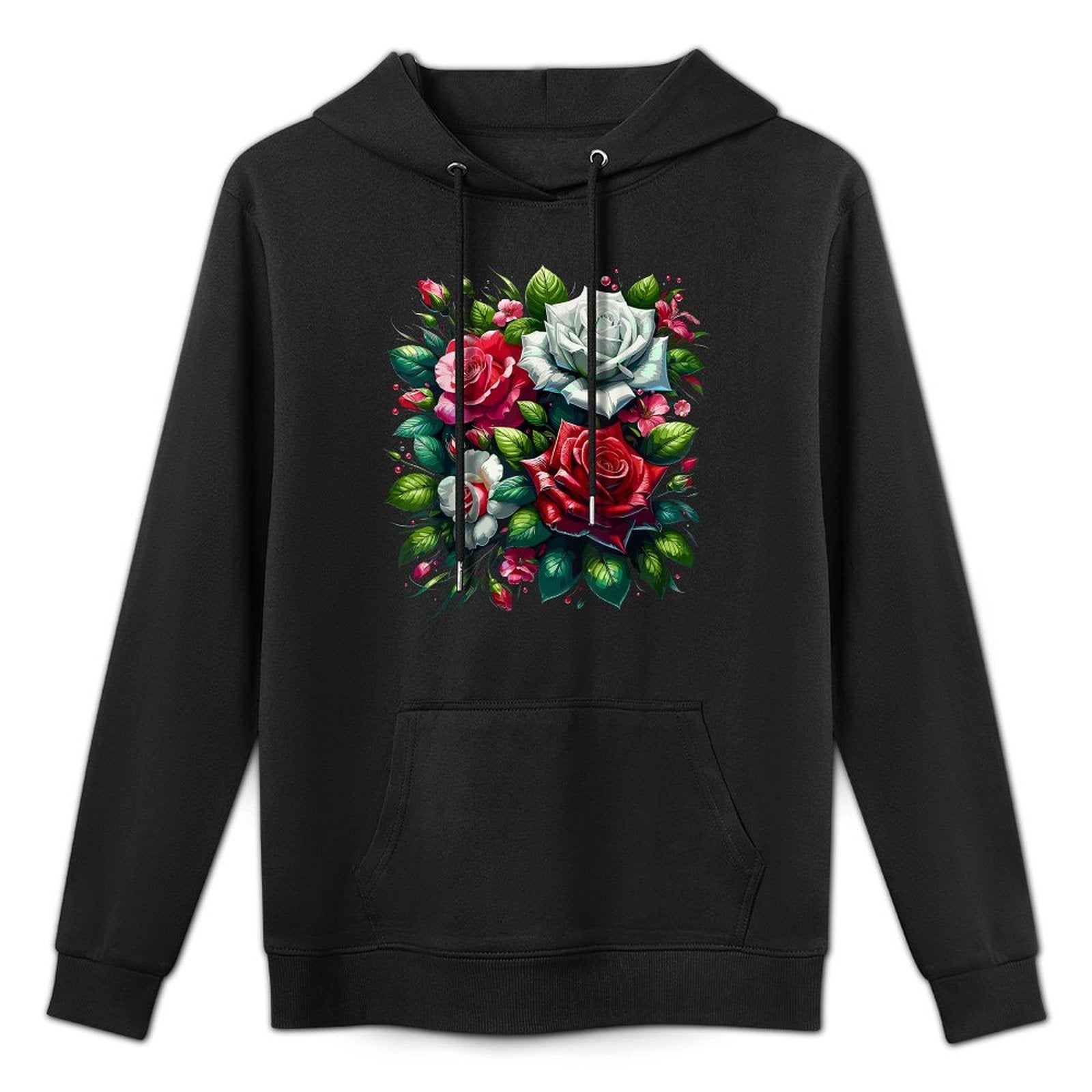 Roses Flower Floral Blossom Lovers Unisex Design Hoodie