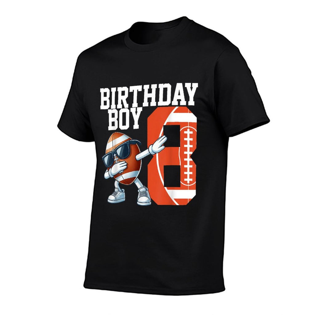 8 Years Old Boy Football Player 8th Football Birthday Boys  Breathable T-Shirt
