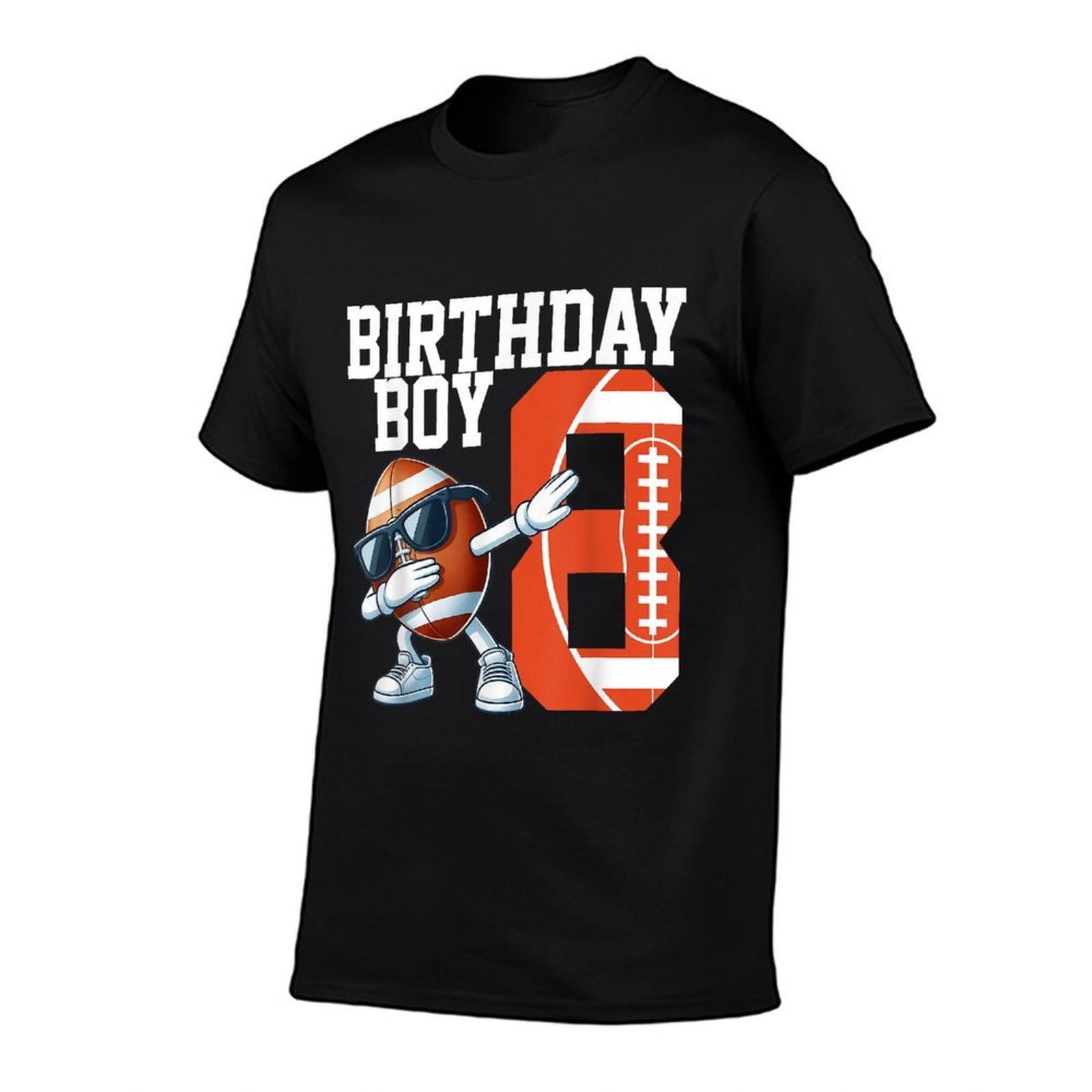 8 Years Old Boy Football Player 8th Football Birthday Boys  Breathable T-Shirt