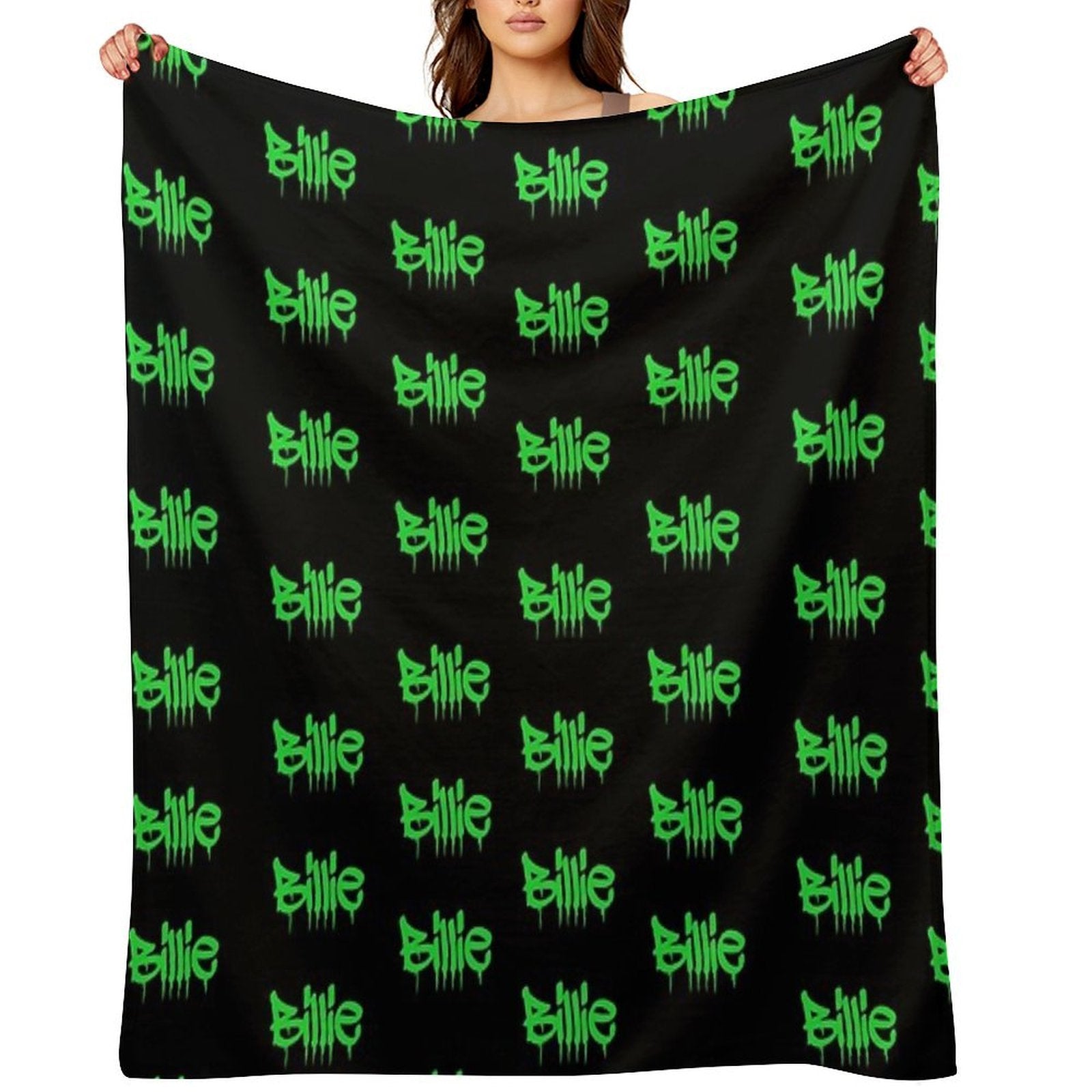 Billie Black&green Throw Blankets Easy Care Throw Blanket
