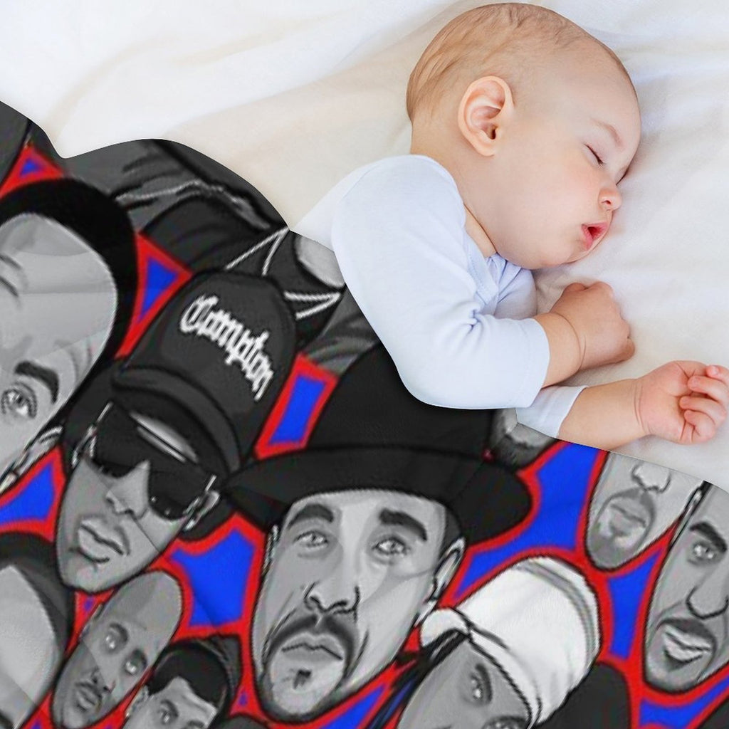 Old School Hip Hop Legends Collage Art Compact Throw Blanket