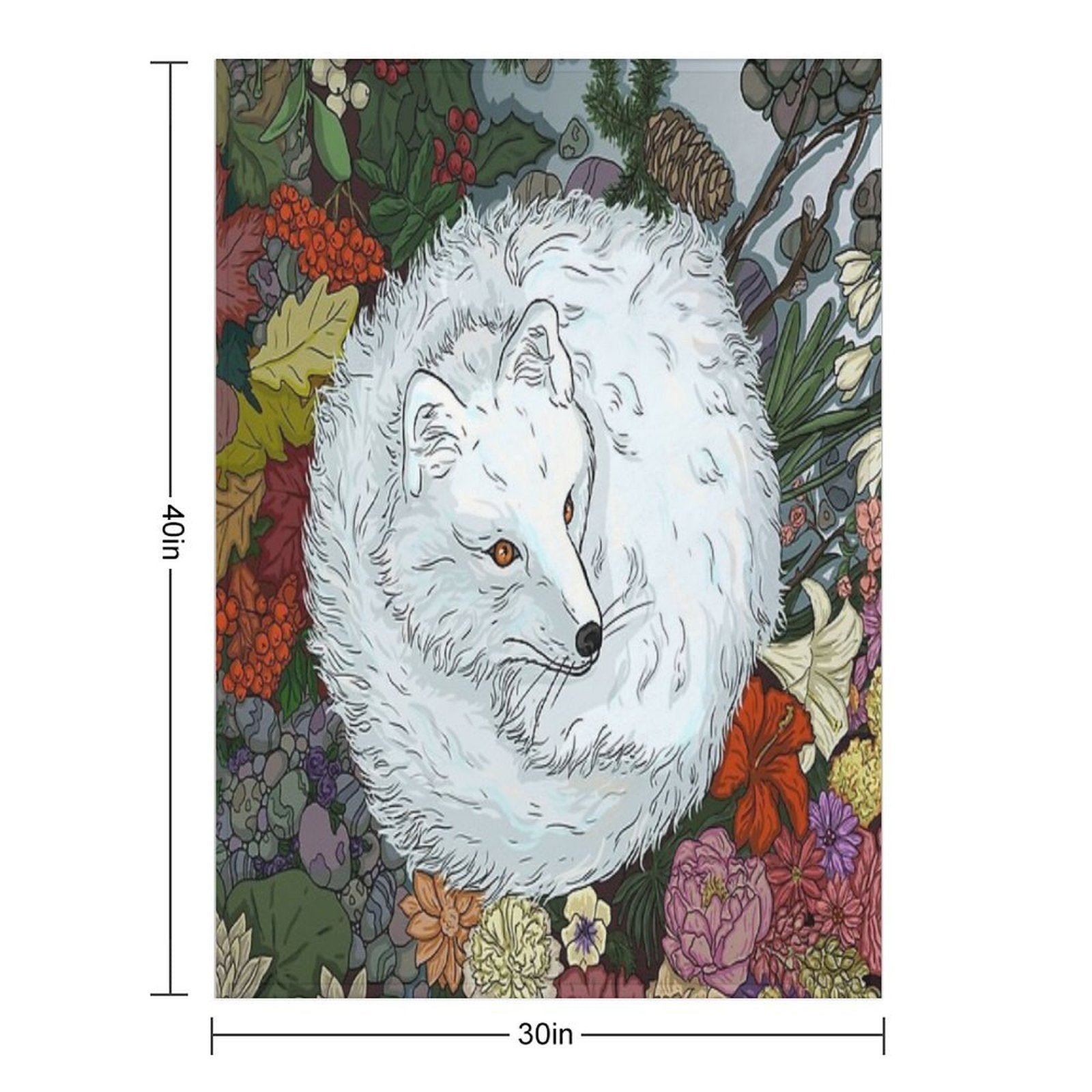 Arctic Fox Durable Throw Blanket