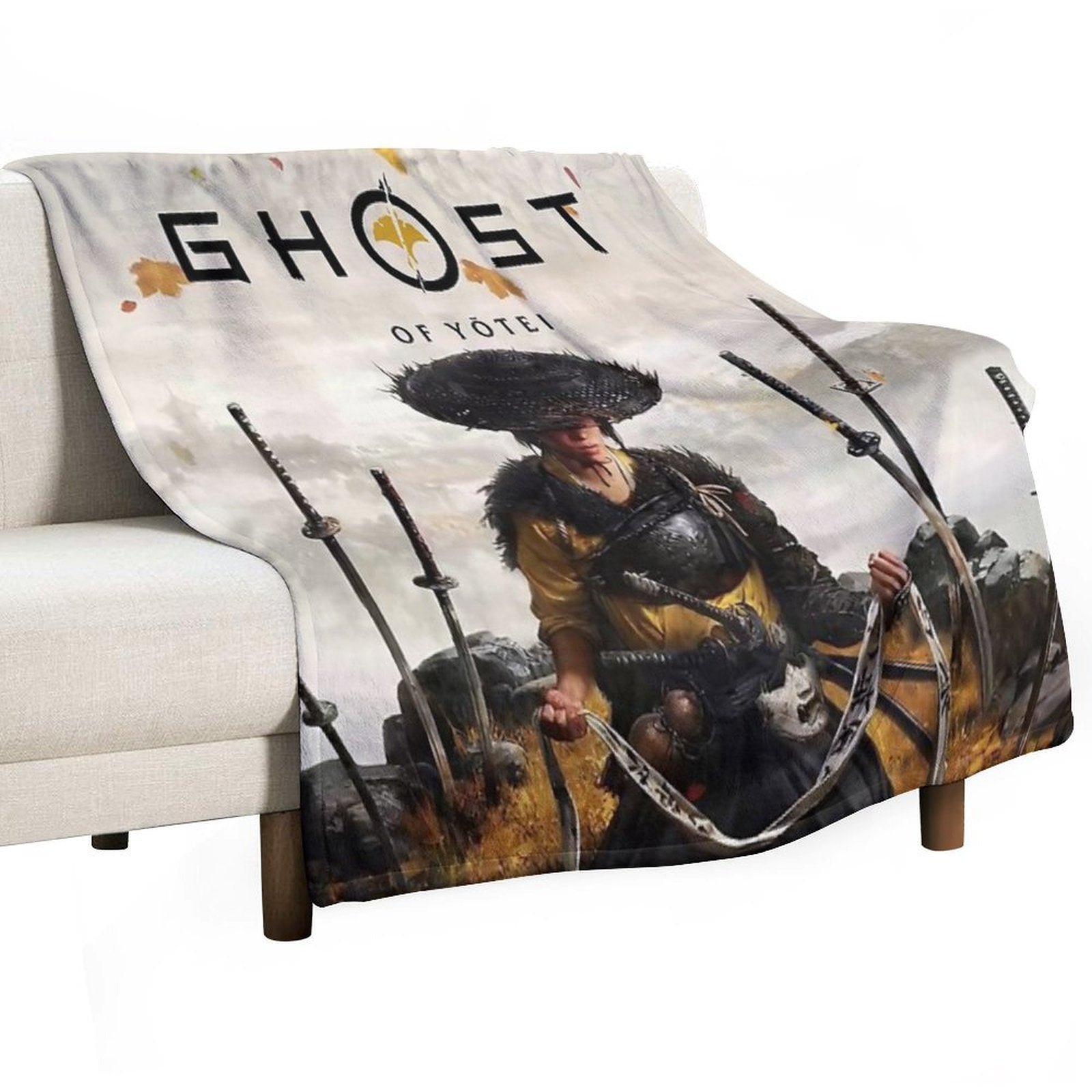 Ghost of Yōtei Video Game Shrink-resistant Throw Blanket