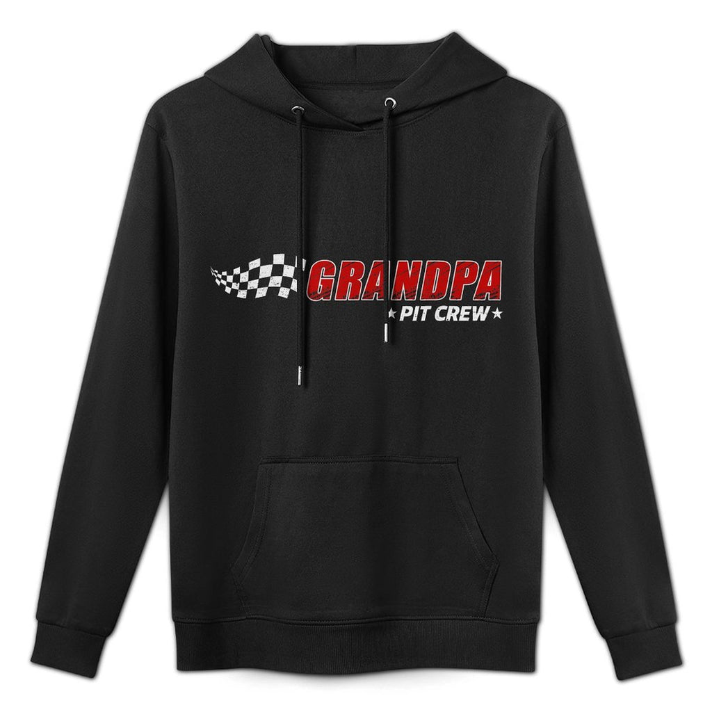 Grandpa Pit Crew Race Car Birthday Family Matching Pit Crew Pilling-Resistant Hoodie