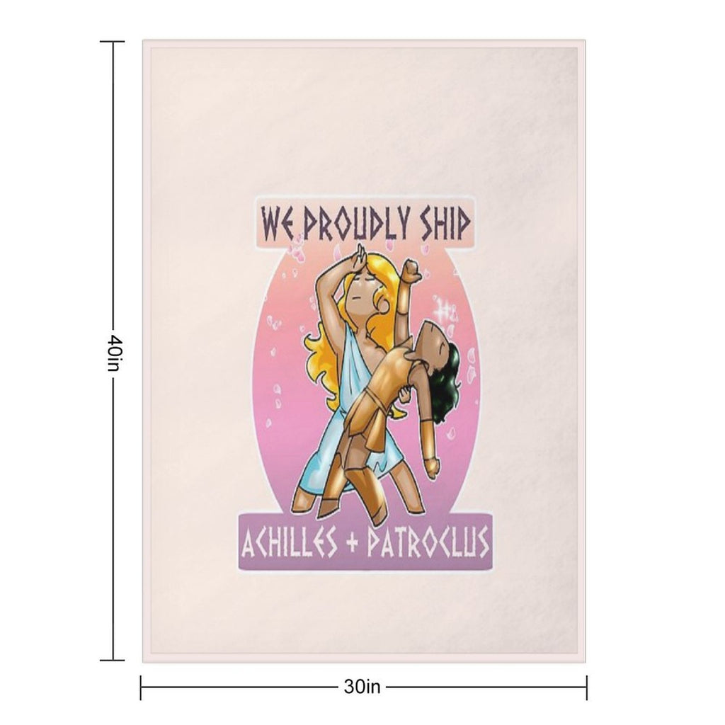 Achilles + Patroclus Plush Throw Blanket
