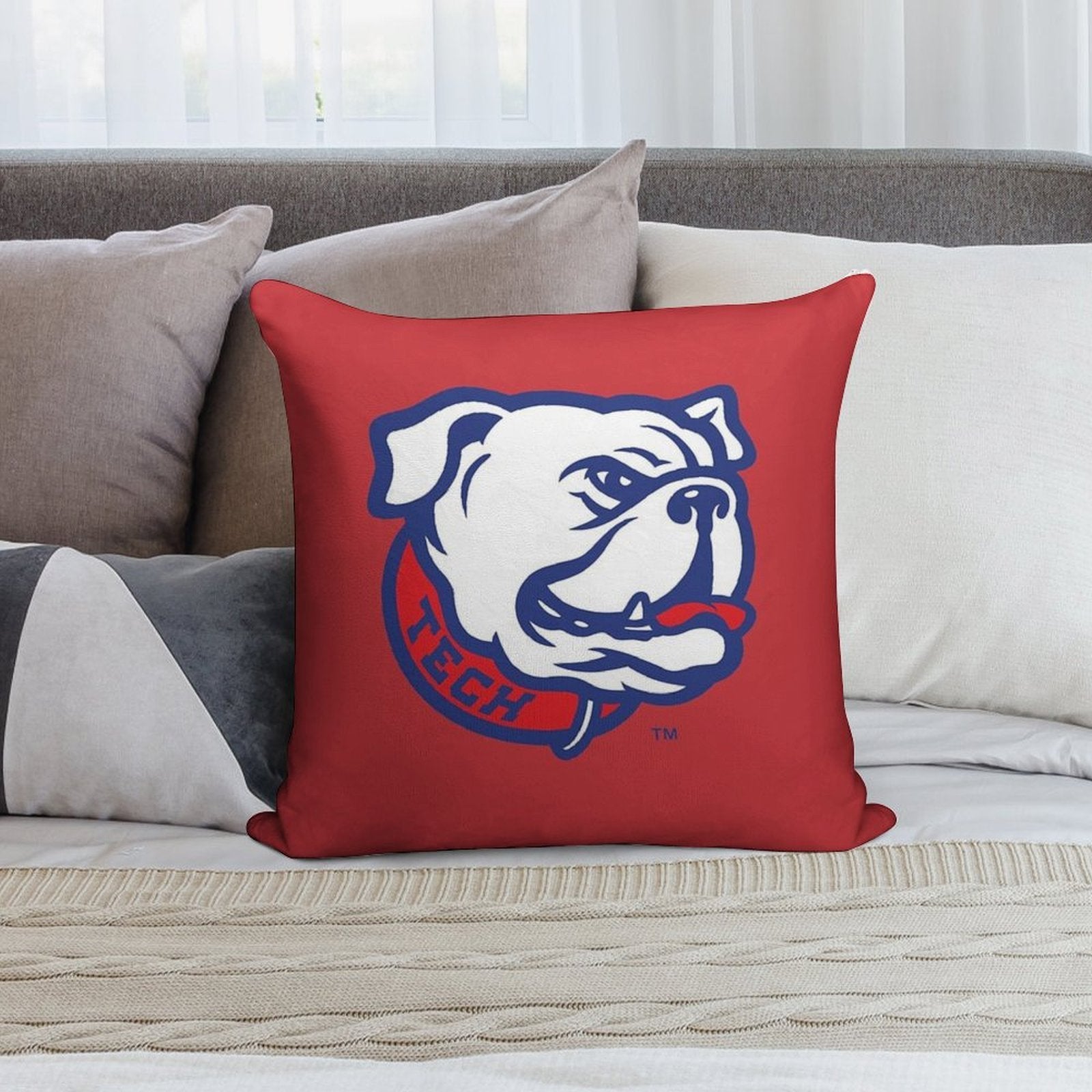 Louisiana Football Soft Decorative Cover Throw Pillow