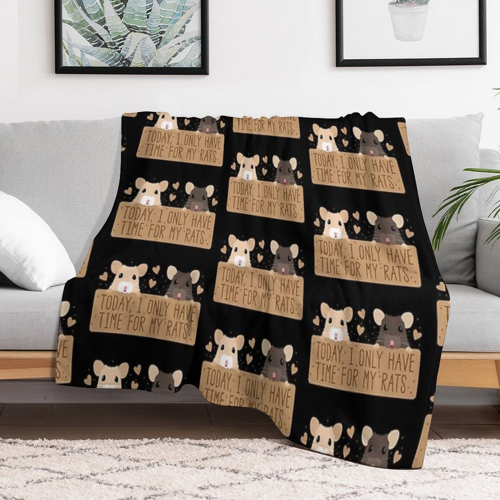 Today, I Only Have Time for My RATS Durable Throw Blanket