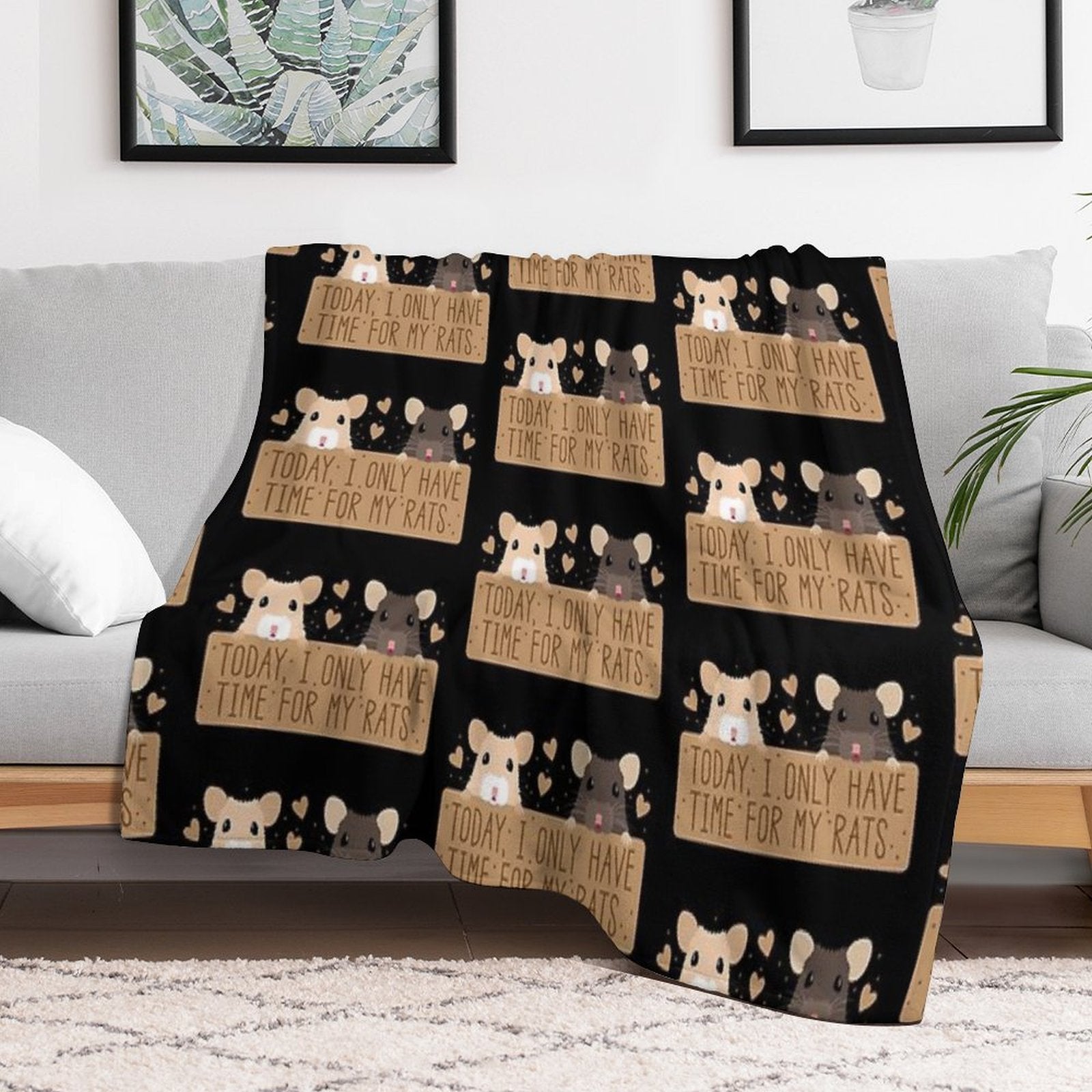Today, I Only Have Time for My RATS Durable Throw Blanket