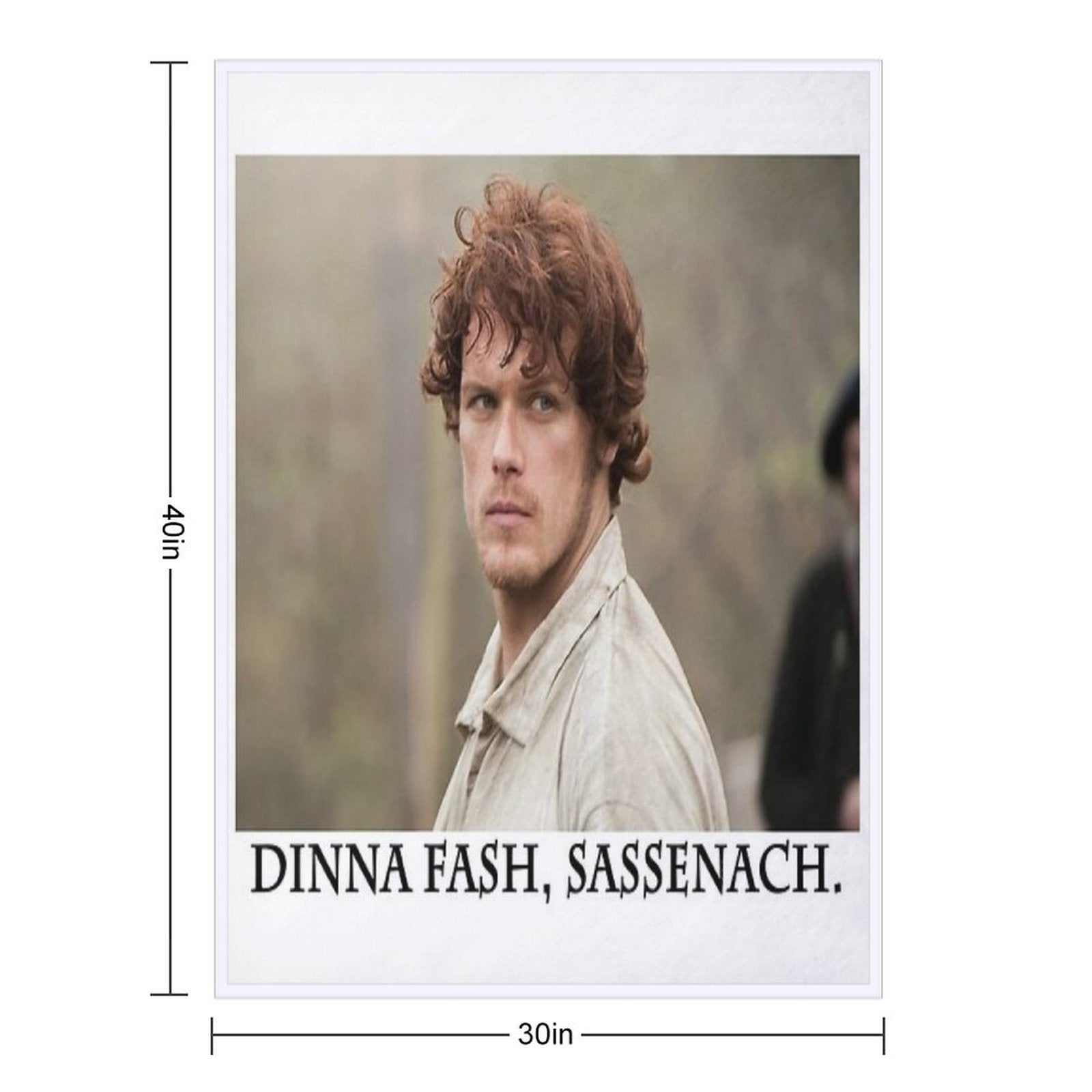 Dinna Fash, Sassenach. Plush Throw Blanket