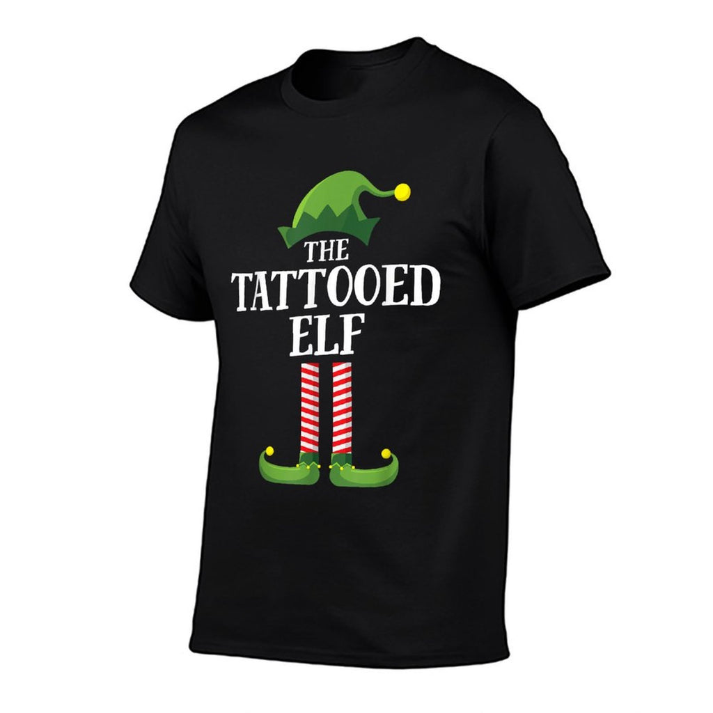 Tattooed Elf Matching Family Group Christmas Party Pyjamas  Versatile T-Shirt