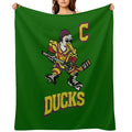 Ducks Captain Jersey Machine-washable Throw Blanket