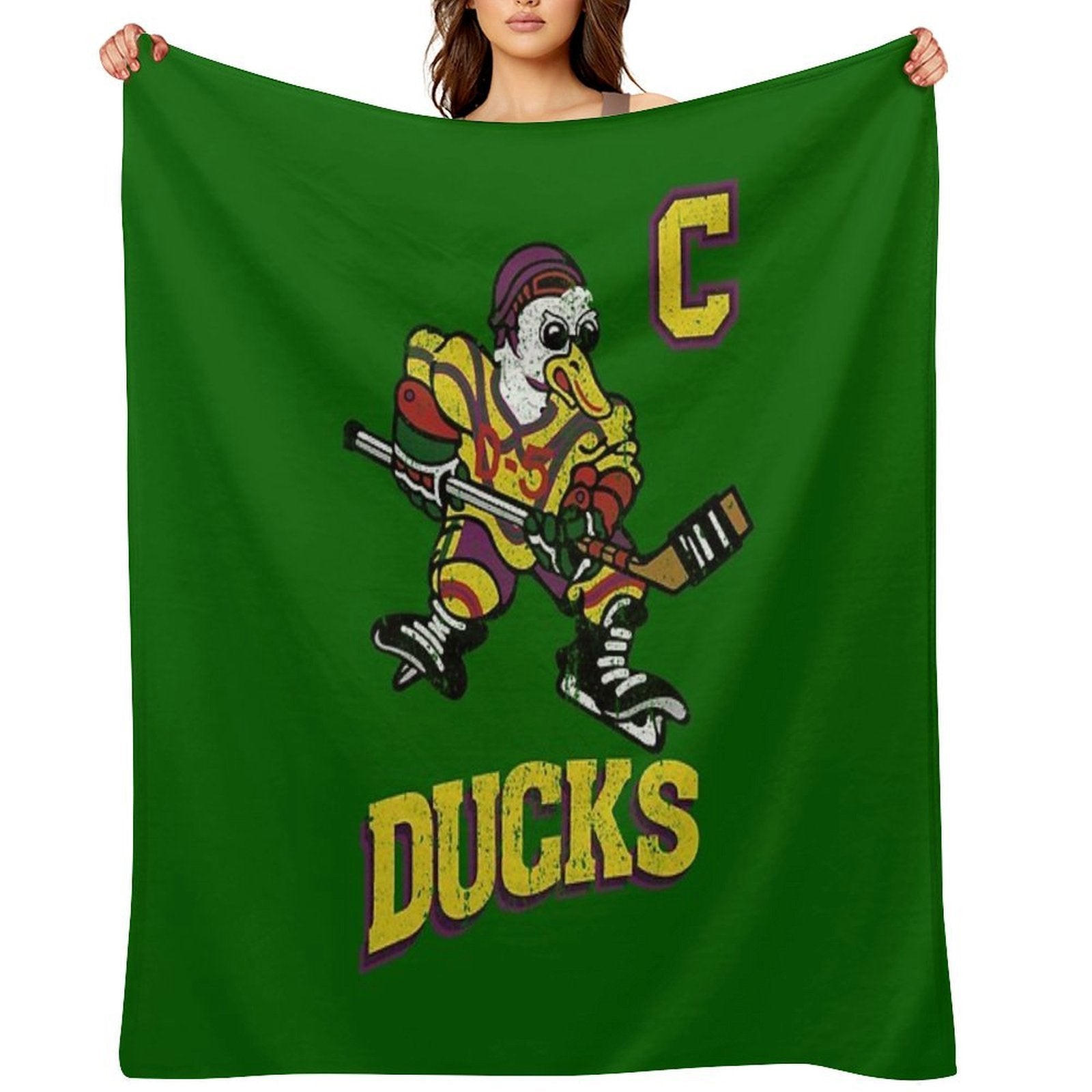 Ducks Captain Jersey Machine-washable Throw Blanket