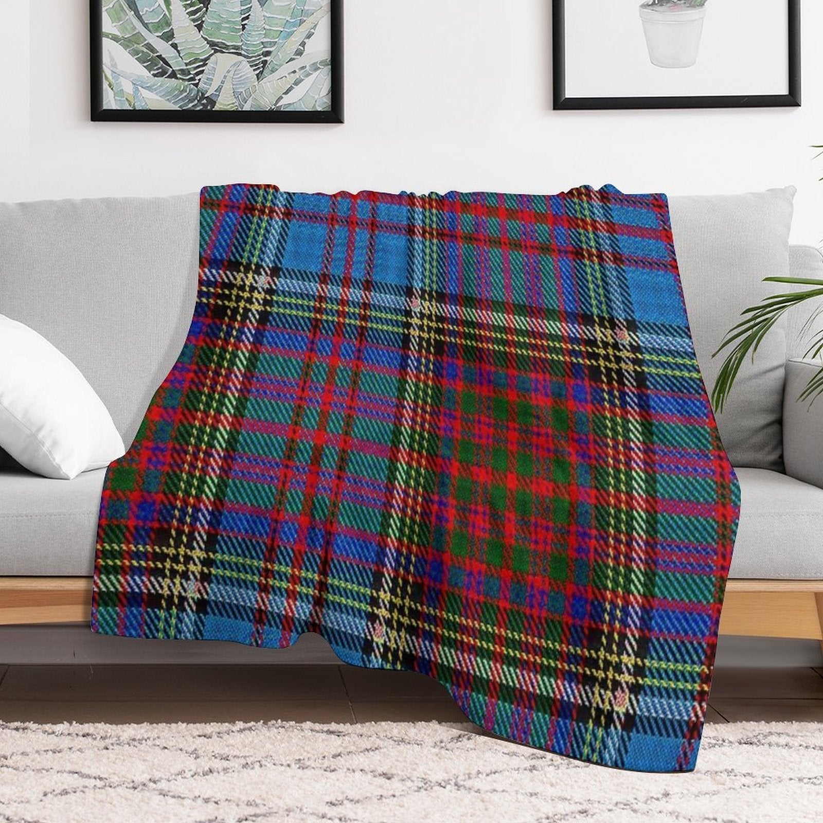 Anderson Clan Standard Tartan Anti-pilling Throw Blanket
