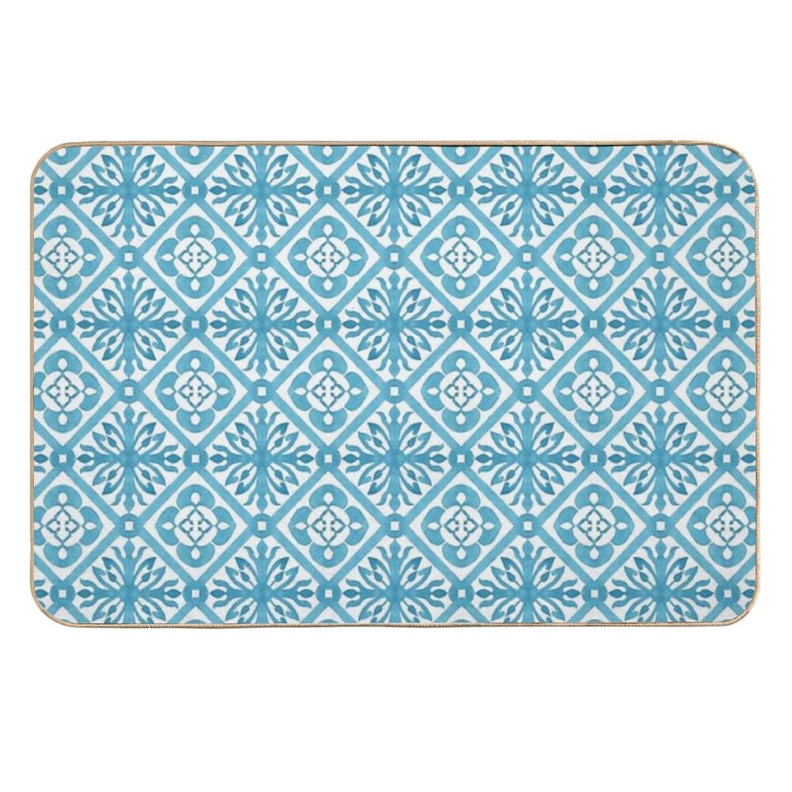 Watercolor Blue  Toxin-Free Bath Mat