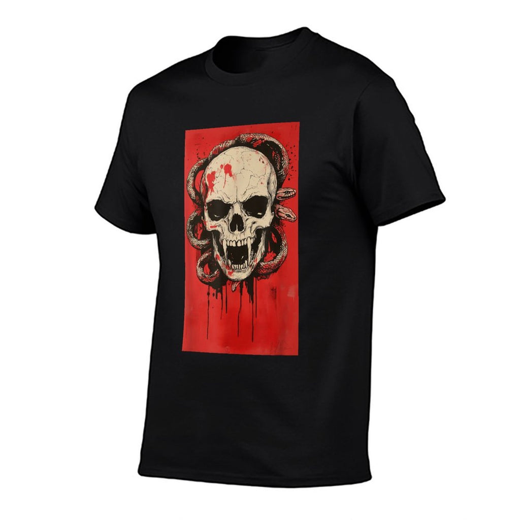 Death Metal Skull Snakes Sinister Skull Art Snake  Soft T-Shirt