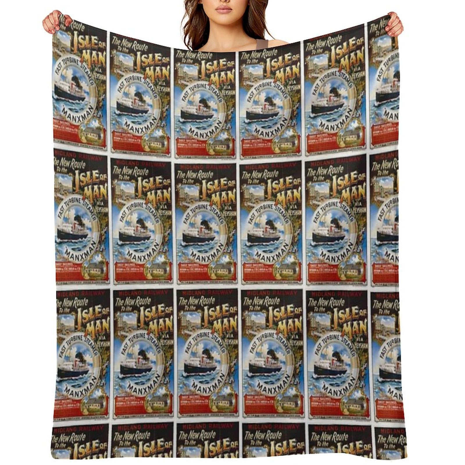 Isle of Man Gift-ready Throw Blanket
