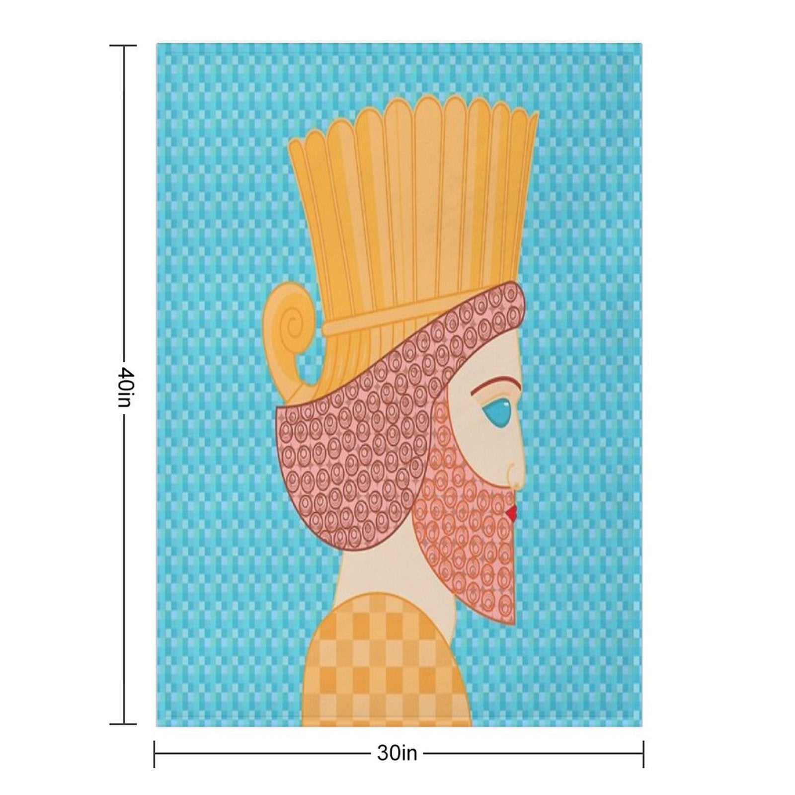 Ancient Persian Warrior Pop Art Wrinkle-free Throw Blanket