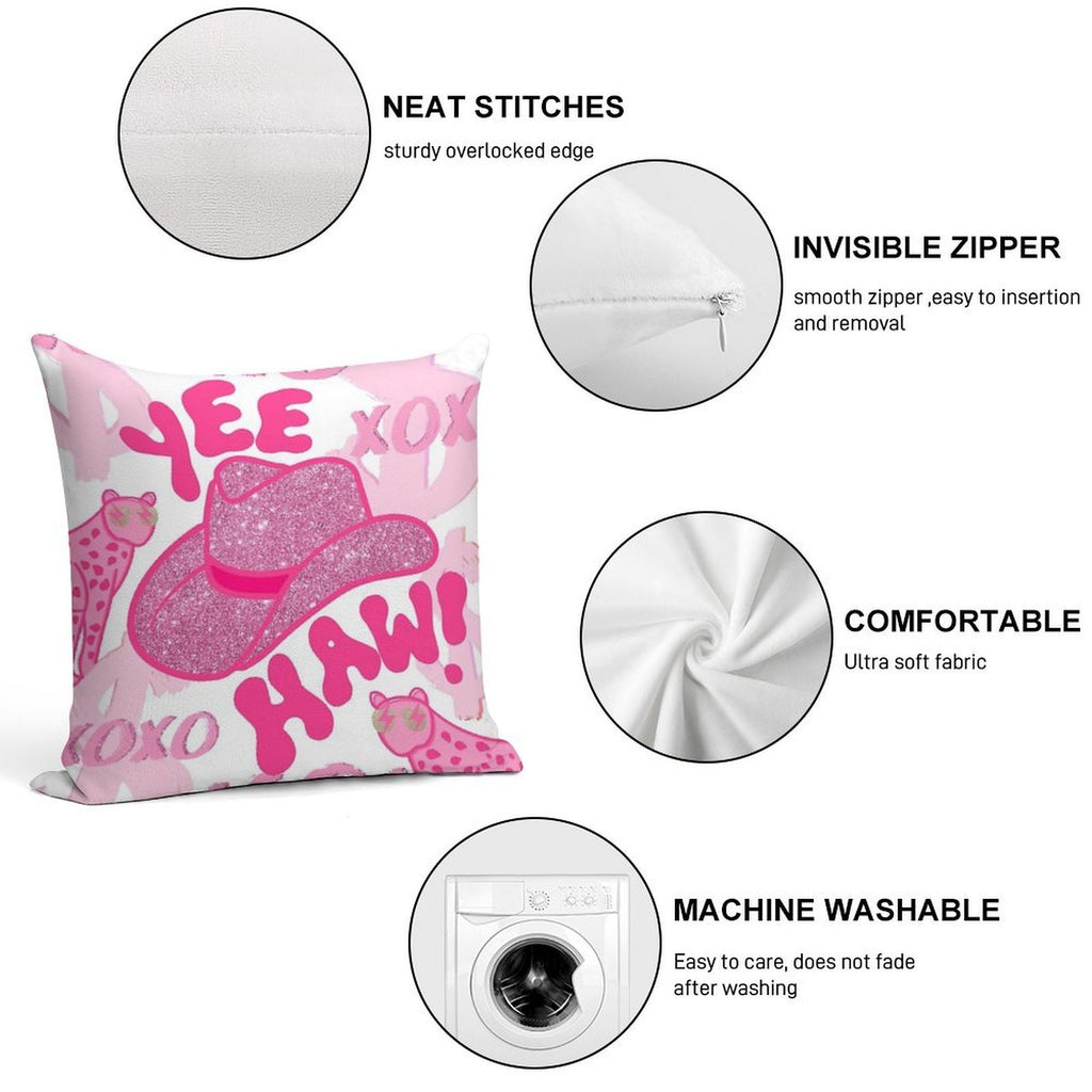 YEEHAW! Soft Ultra-Soft Texture Throw Pillow