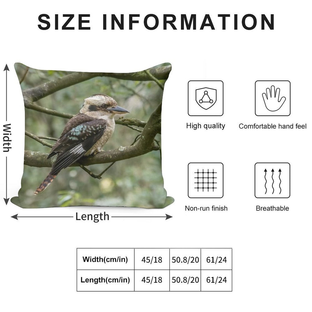 Grant's Kookaburra - Australian Bird Gift Soft Easy Maintenance Throw Pillow